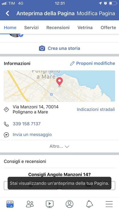 Angolo Manzoni 14 Поліньяно-а-Маре Екстер'єр фото